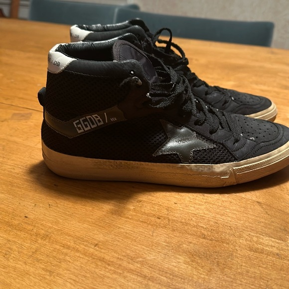 Great use condition golden goose trainers black tie up half top high. - Picture 1 of 8